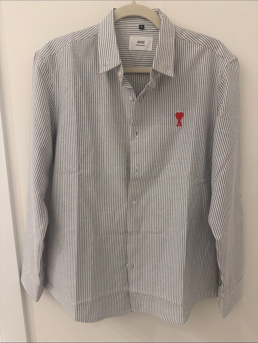 Ami Striped Button-Up Shirt